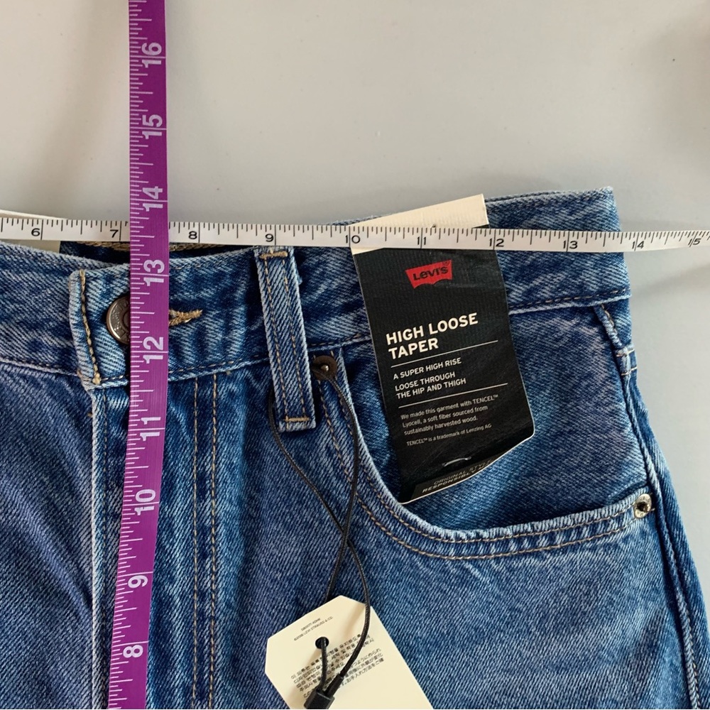 Levi’s 26 NEW‎ High Loose Taper Jeans High Rise Medium Wash - Picture 11 of 12